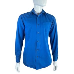 George Men’s Blue Beam Slim Long Sleeve Dress Shirt
